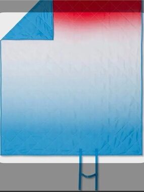 Sun squad picnic blanket red white and blue ombré